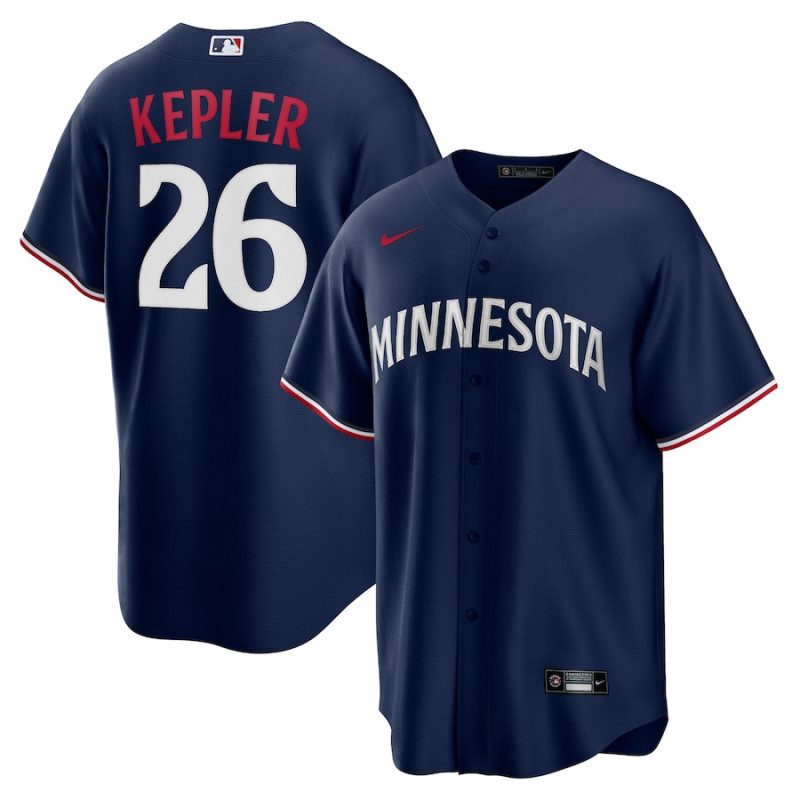 max kepler 26 minnesota twins team logo alternate men jersey navy