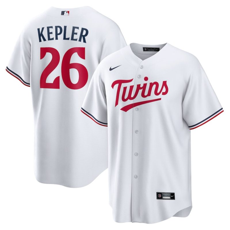 max kepler 26 minnesota twins team logo home men jersey white