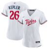 max kepler 26 minnesota twins team logo home women jersey white