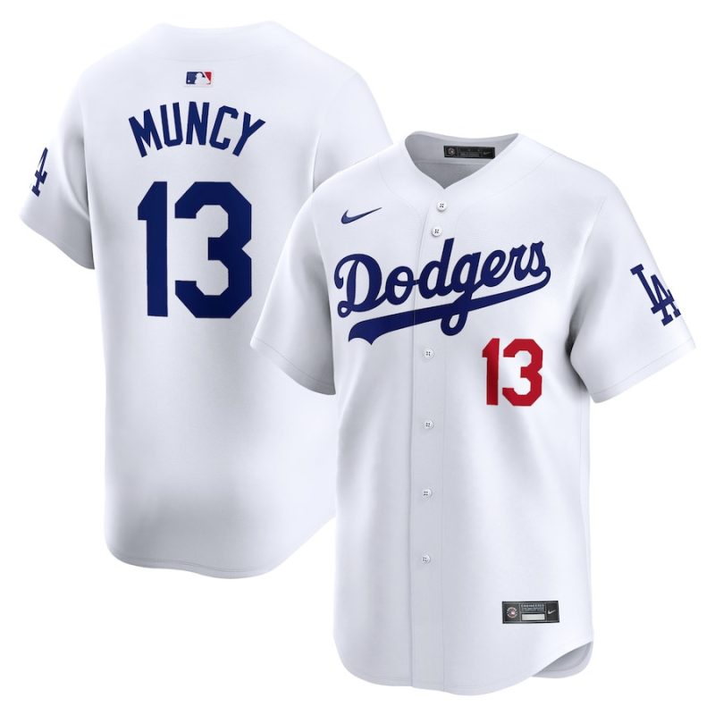 max muncy 13 los angeles dodgers home limited player men jersey white