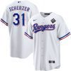 max scherzer 31 texas rangers 2023 world series men jersey white