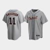 mens detroit tigers 11 sparky anderson gray road jersey jersey