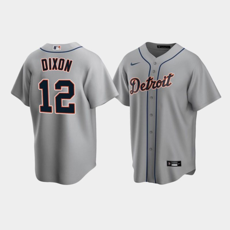 mens detroit tigers 12 brandon dixon gray road jersey jersey