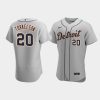 mens detroit tigers 20 spencer torkelson gray road jersey jersey