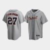 mens detroit tigers 27 jordan zimmermann gray road jersey jersey