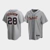 mens detroit tigers 28 niko goodrum gray road jersey jersey