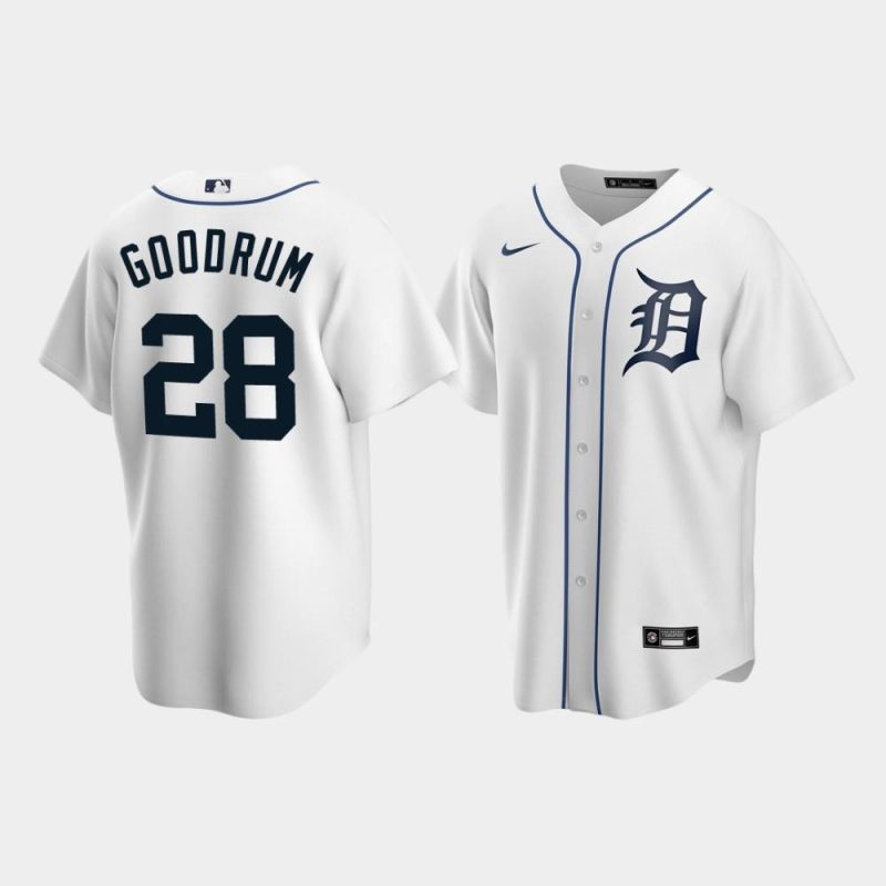 mens detroit tigers 28 niko goodrum white home jersey jersey