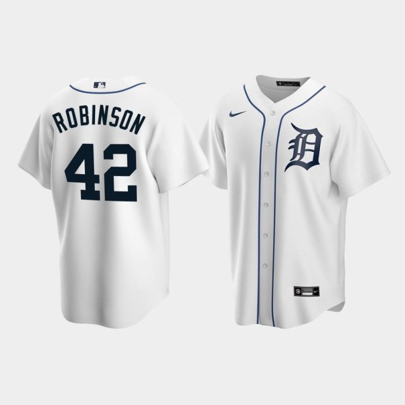 mens detroit tigers 42 jackie robinson white home jersey jersey