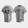 mens detroit tigers 47 jack morris gray road jersey jersey