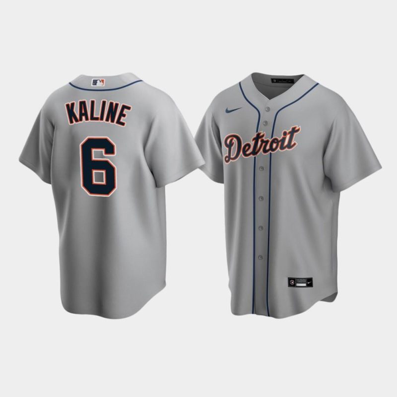 mens detroit tigers 6 al kaline gray road jersey jersey