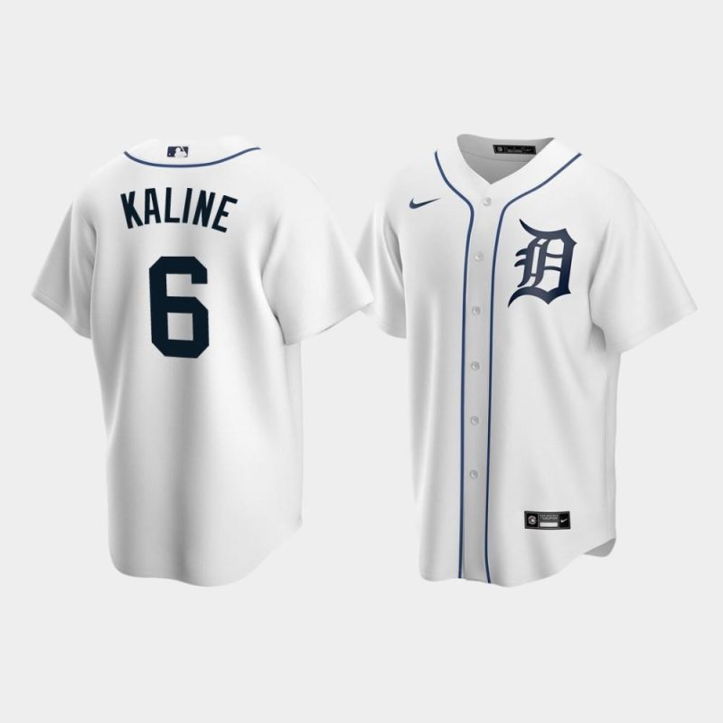 mens detroit tigers 6 al kaline white home jersey jersey