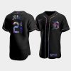 mens detroit tigers jacoby jones 21 black golden edition holographic jersey jersey