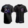 mens detroit tigers miguel cabrera 24 black golden edition holographic jersey jersey