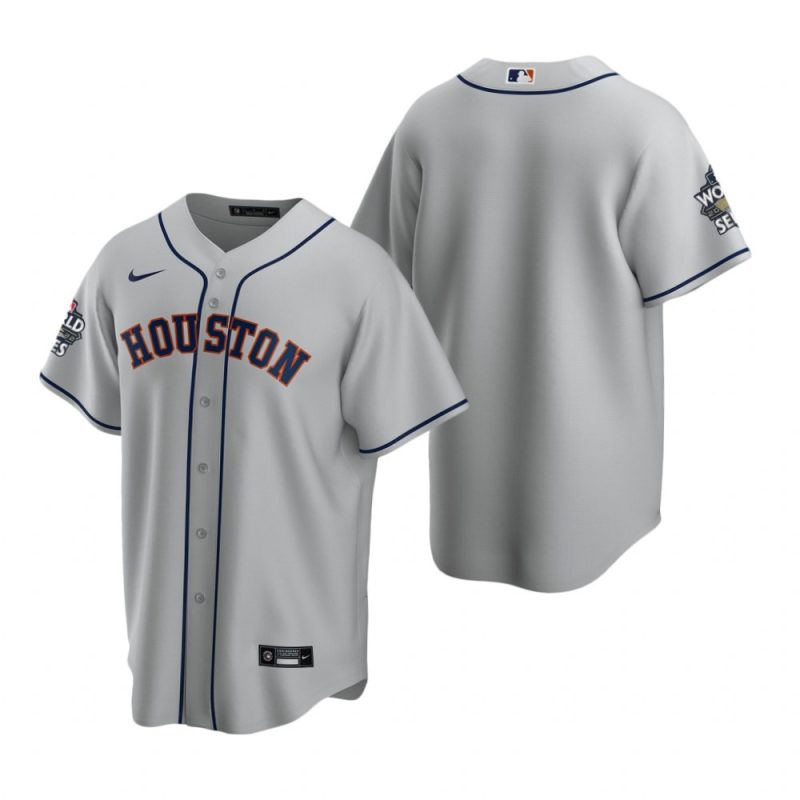 mens houston astros gray 2022 world series jersey