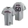 mens houston astros hector neris 50 gray 2022 world series jersey