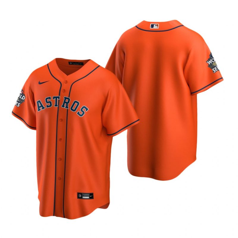 mens houston astros orange 2022 world series jersey