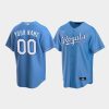 mens kansas city royals 00 custom light blue alternate jersey jersey