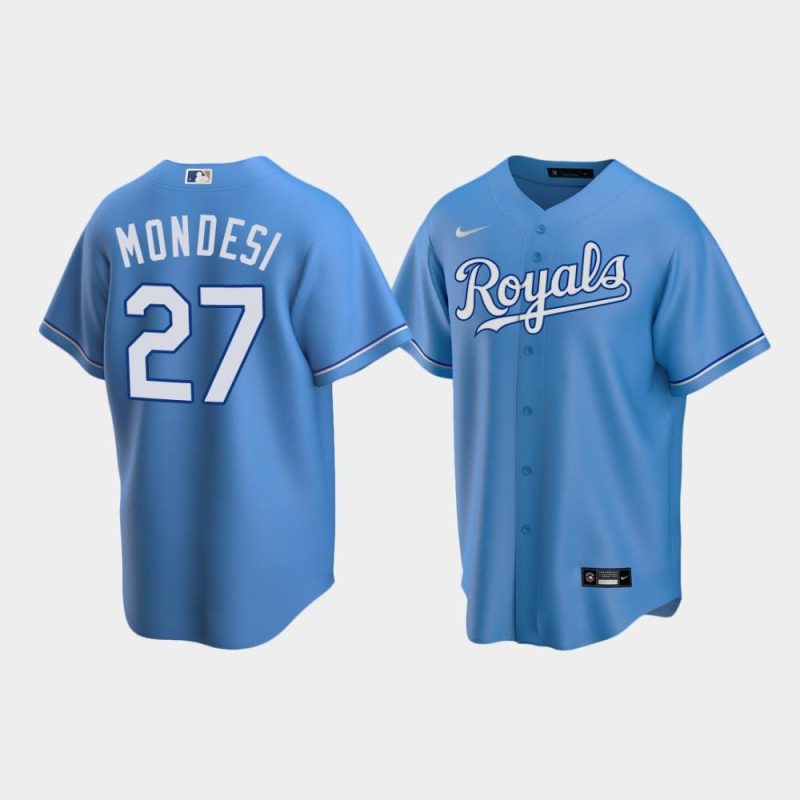 mens kansas city royals 27 adalberto mondesi light blue alternate jersey jersey