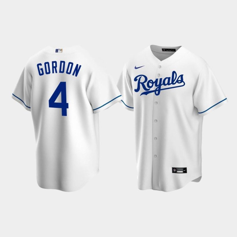 mens kansas city royals 4 alex gordon white home jersey jersey