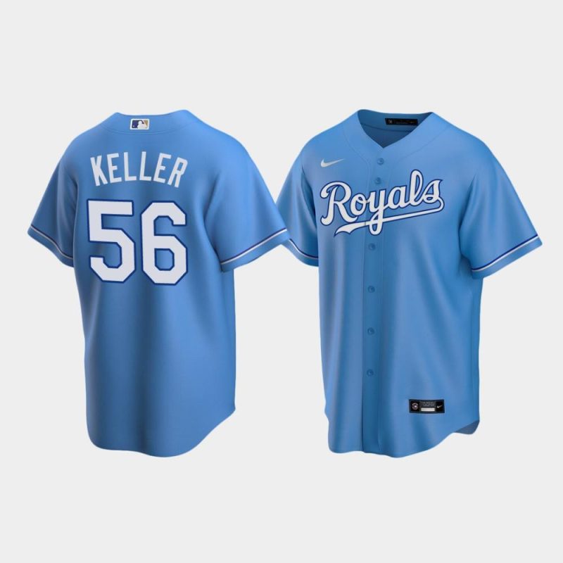 mens kansas city royals 56 brad keller light blue alternate jersey jersey