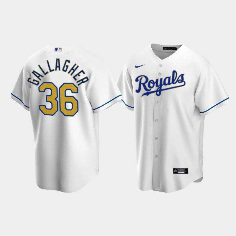 mens kansas city royals cam gallagher 36 white home jersey jersey