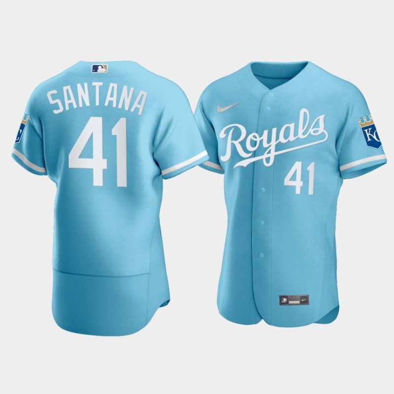 mens kansas city royals carlos santana 41 2022 powder blue jersey jersey