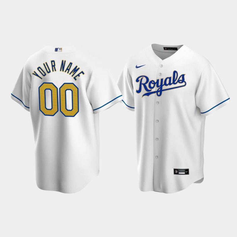 mens kansas city royals custom 00 white home jersey jersey