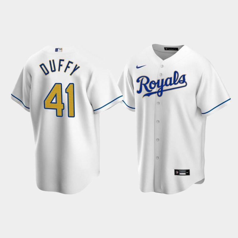 mens kansas city royals danny duffy 41 white home jersey jersey