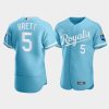 mens kansas city royals george brett 5 2022 powder blue jersey jersey