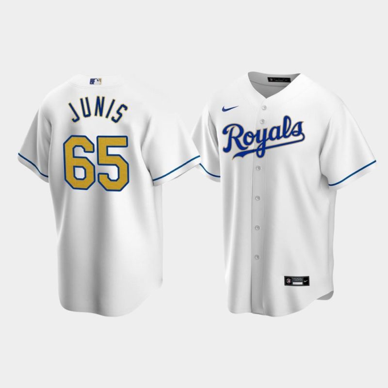 mens kansas city royals jakob junis 65 white home jersey jersey