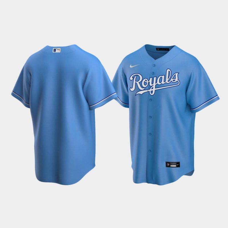 mens kansas city royals light blue alternate jersey jersey