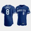 mens kansas city royals nicky lopez 8 2022 blue jersey jersey