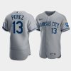 mens kansas city royals salvador perez 13 2022 gray jersey jersey