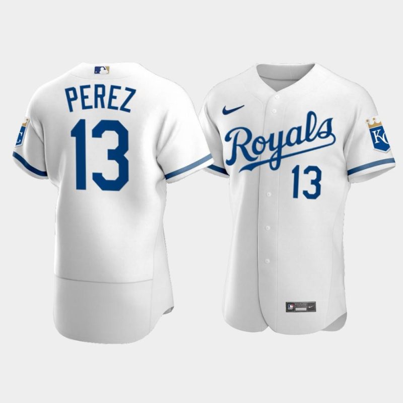 mens kansas city royals salvador perez 13 2022 white jersey jersey