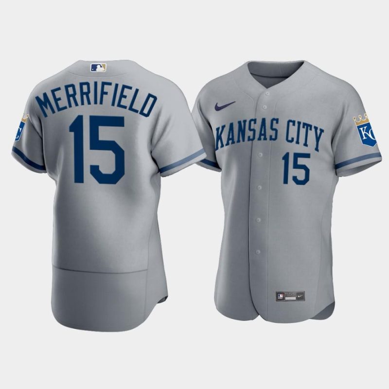 mens kansas city royals whit merrifield 15 2022 gray jersey jersey