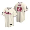 mens philadelphia phillies brad hand 52 cream 2022 world series jersey