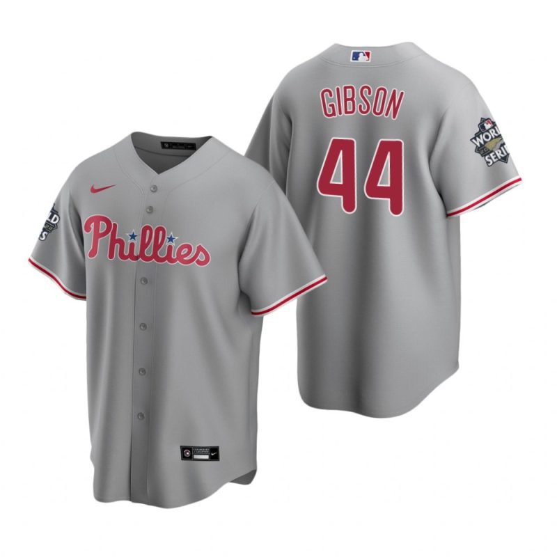 mens philadelphia phillies kyle gibson 44 gray 2022 world series jersey