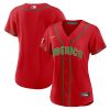 mexico 2023 baseball jersey red gold trim