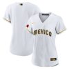 mexico 2023 baseball jersey white gold