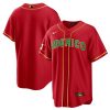 mexico 2023 baseball men jersey red gold