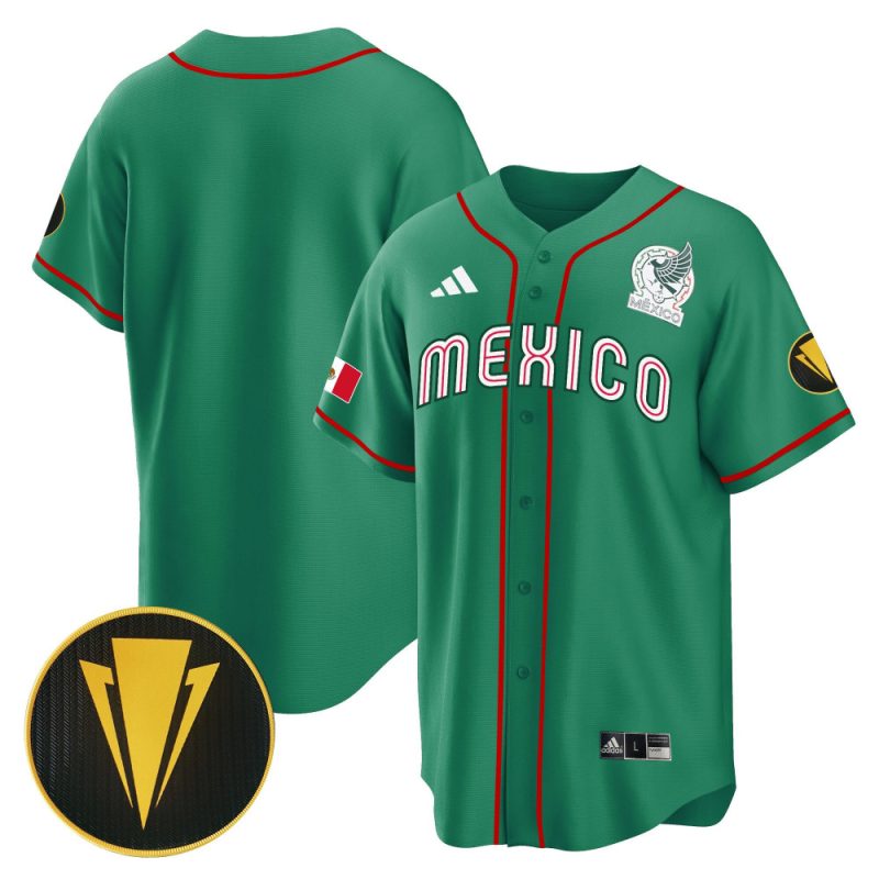 mexico national 2023 gold cup champions baseball men jersey green