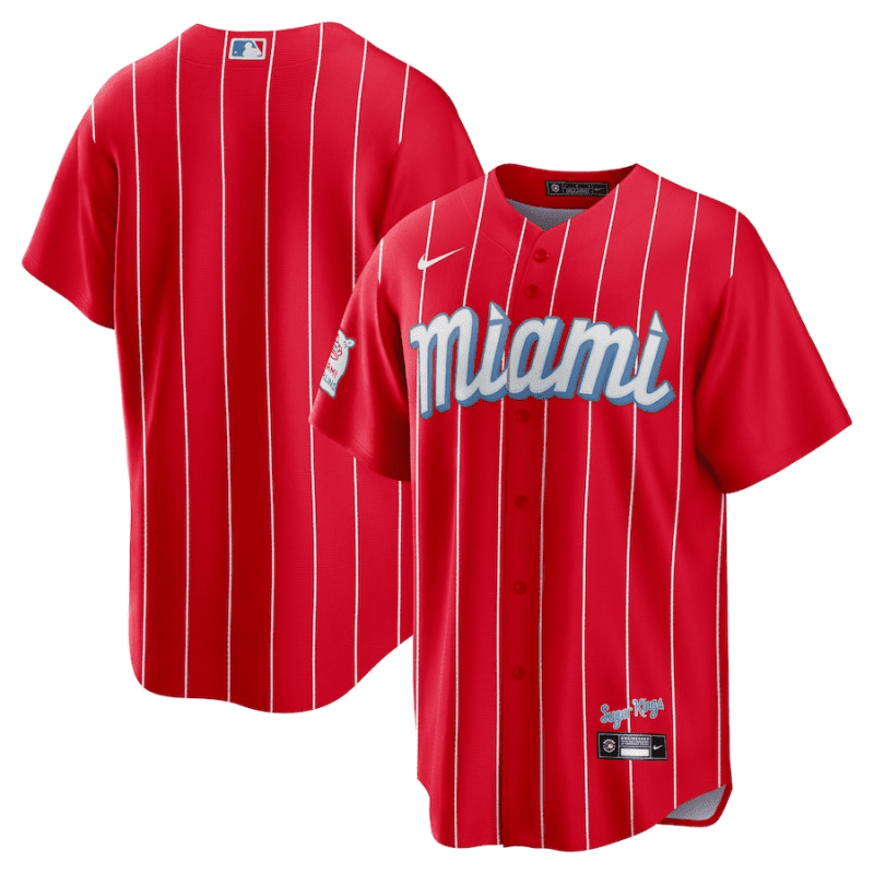 miami marlins city connect team men jersey red