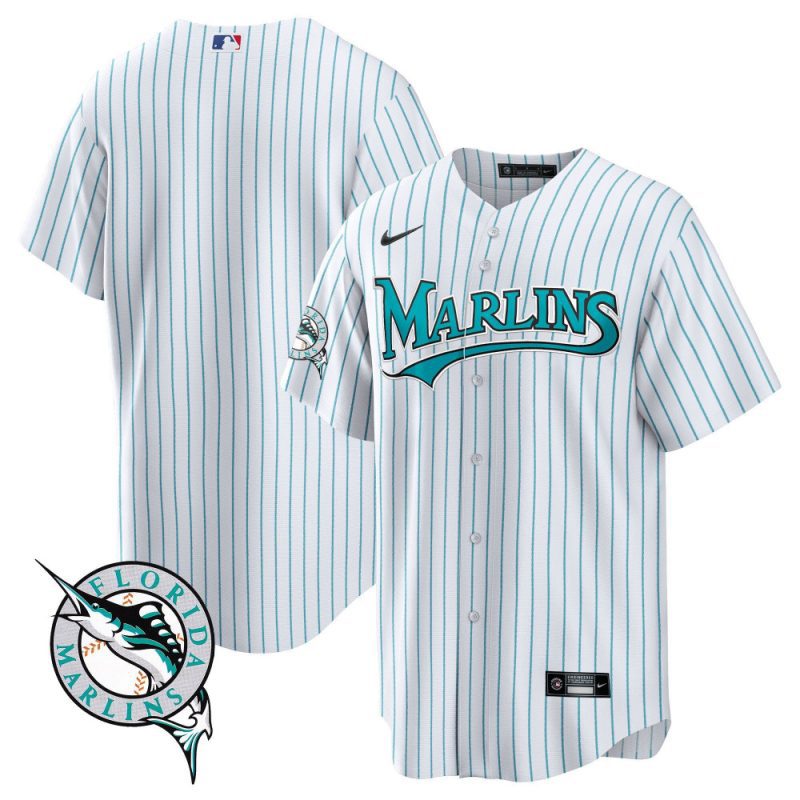 miami marlins throwback men jersey white