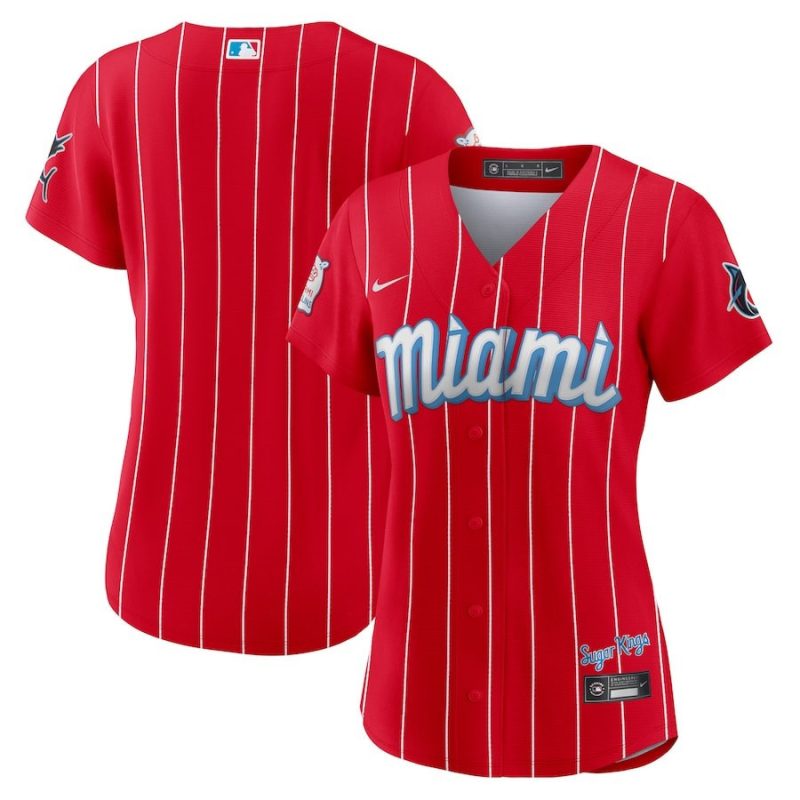 miami marlins womens city connect jersey red