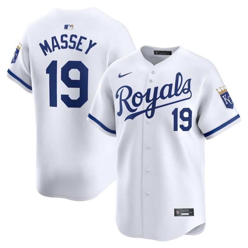 michael massey 19 kansas city royals home limited player men jersey white