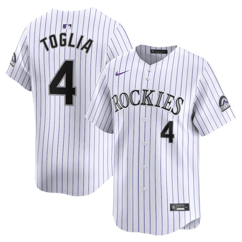 michael toglia 4 colorado rockies home limited player men jersey white