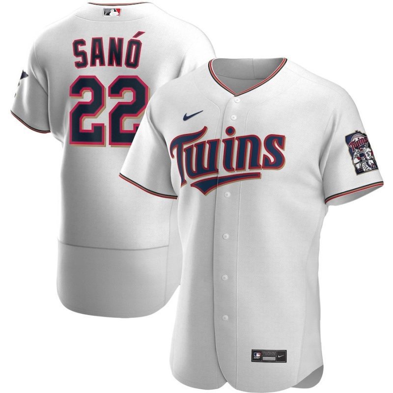 miguel sano 22 minnesota twins home player elite jersey white