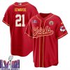 mike edwards 21 kansas city chiefs super bowl lviii baseball men jersey red