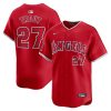 mike trout 27 los angeles angels alternate limited men jersey red