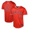 mike trout 27 los angeles angels alternate limited youth jersey red